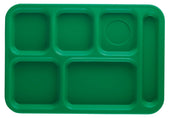 Cambro Penny Saver 6 Compartment School Tray, Grass Green, 10 x 14.5 inch -- 24 per case.