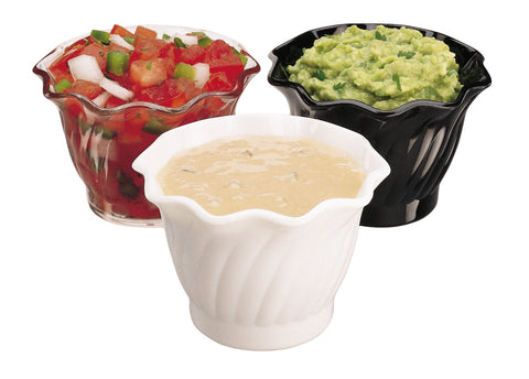 Cambro Swirl Bowl, Black, 5 Ounce -- 24 per case.