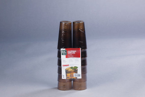 Cambro Colorwear Tumbler, Amber, 16 Ounce - 12 per pack -- 6 packs per case.