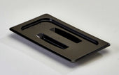 Camwear Black Cover with Handle Only for One Fourth Size Food Pan, 6 3/8 x 10 7/16 inch -- 6 per case