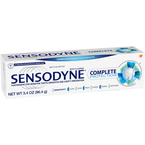 Sensodyne Complete Protection Regular Toothpaste, 3.4 Ounce -- 12 per case.