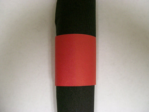 Evergreen Manufacturing Red Paper Napkin Band, 4.25 x 1.5 inch - 2500 per pack -- 8 packs per case.