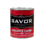Savor Imports Choice Pineapple Chunk in Natural Juice, 109 ounce -- 6 per case.