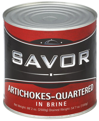 Savor Imports Quartered Artichoke Hearts, 3 Kilogram -- 6 per case.
