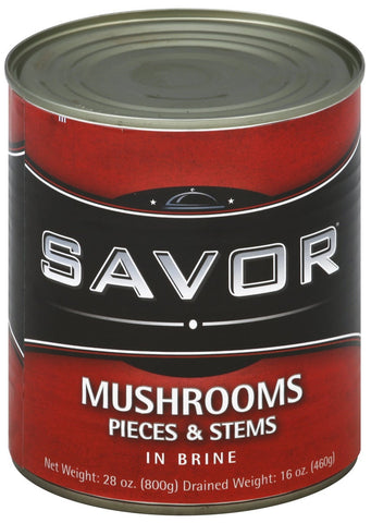 Savor Imports Mushroom Pieces and Stems, 16 Ounce -- 24 per case.