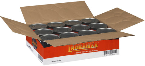 Savor Imports Whole Red Roasted Peppers, 28 Ounce -- 12 per case.