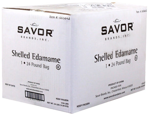 Savor Brands Shelled Edamame, 24 Pound.