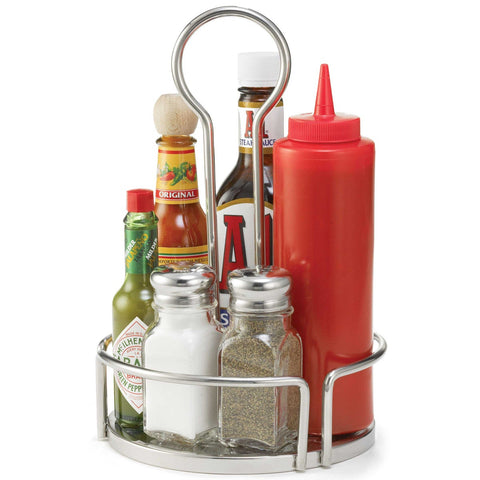 Tablecraft 18-8 Stainless Steel Versa Rack Condiment Rack, 7.28 inch Diameter -- 2 per case.