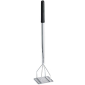 Tablecraft Chrome Plated Metal Square Bean Masher, 6 inch.