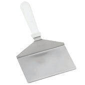 Tablecraft Stainless Steel Turner with White ABS Handle, 11 inch.