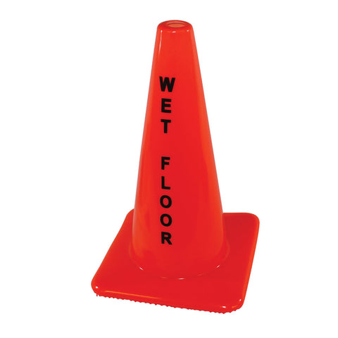 Impact Products Orange Wet Floor Cone Sign, 18 inch Height x 10 inch Width -- 6 per case.