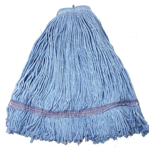 Impact Products Layflat Blue No Tangle Regular Screw Type Cut End Blend Wet Mop Head, 24 Ounce -- 12 per case.