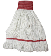 Impact Products Natural/Red Large Saddle Type Looped End Wet Mop with Tailband -- 12 per case.