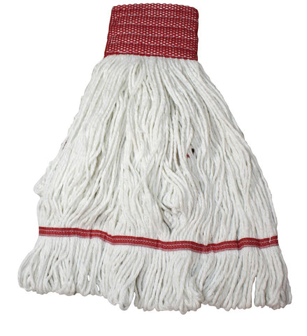 Impact Products Natural/Red Large Saddle Type Looped End Wet Mop with Tailband -- 12 per case.