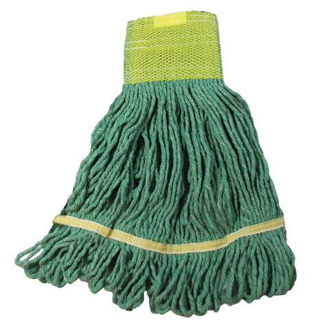 Impact Products Green/Yellow Saddle Type Looped End Small Wet Mop with Tailband -- 12 per case.