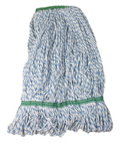 Impact Products Blue and White Medium Rayon Saddle Type Looped End Finish Mop -- 12 per case.