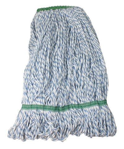 Impact Products Blue and White Medium Rayon Saddle Type Looped End Finish Mop -- 12 per case.