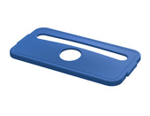 Impact Products Value Plus Blue Recycle 23 Gallon Slim Container Lid Only, 21 x 10 3/4 inch -- 4 per case.