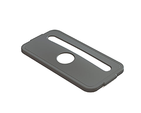 Impact Products Value Plus Gray Recycle 23 Gallon Slim Container Lid Only, 21 x 10 3/4 inch -- 4 per case.