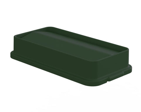 Impact Products Value Plus Green 23 Gallon Slim Container Swing Lid Only, 21 x 10.75 x 3.75 inch -- 4 per case.
