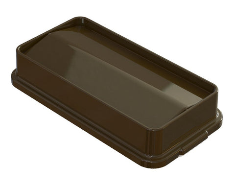 Impact Products Value Plus Brown 23 Gallon Slim Container Swing Lid Only, 21 x 10.75 x 3.75 inch -- 4 per case.
