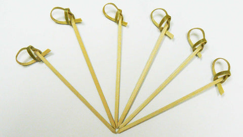 Goldmax Bamboo Flower Knot Pick, 3.5 inch -- 1000 per case.