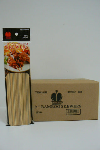 Goldmax Bamboo Skewers, 9 inch -- 19200 per case.