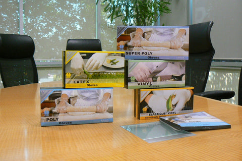 Goldmax Large Poly Disposable Gloves -- 10000 per case.