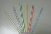 Goldmax Neon Stripe Tapioca Straw, 8 inch x 12 Millimeter - 50 per pack -- 20 packs per case.