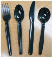 Goldmax Silver Series Black Polystyrene Medium Heavy Weight Knife, 13 x 7.5 x 5.5 inch -- 10 per case.