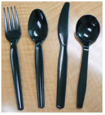 Goldmax Silver Series Black Polystyrene Medium Heavy Weight Knife, 13 x 7.5 x 5.5 inch -- 10 per case.
