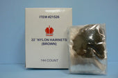 Goldmax Non-Woven Brown Nylon Hairnet, 17.25 x 6.5 x 10 inch -- 10 per case.