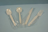 Goldmax Silver Series White Polystyrene Medium Weight Wrapped Fork, 13 x 9.5 x 6.25 inch -- 1000 per case.