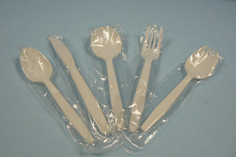 Goldmax Gold Series Heavy Weight Polypropylene White Wrapped Fork, 13.75 x 12.75 x 8.75 inch -- 1000 per case.