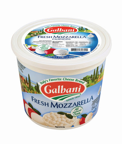Galbani Ciliengini Fresh Mozzarella Cheese Cup, 3 Pound -- 2 per case.