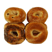 Just Bagels Poppy Sesame Raisin Wheat Assorted Bagel, 4 Ounce -- 48 per case.