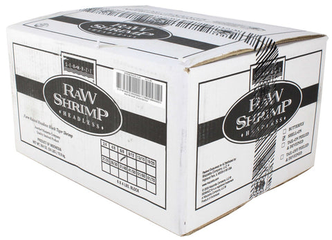 Seamazz 6/8 Headless Tiger Shrimp, 4 Pound -- 6 per case.