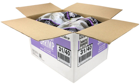 Seamazz 31/40 Peeled and Deveined Tail Off Raw White Shrimp, 2 Pound -- 10 per case.