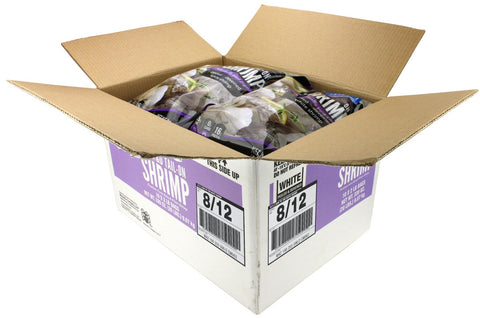 Seamazz 8/12 Peeled and Deveined Tail On Raw White Shrimp, 2 Pound -- 10 per case.