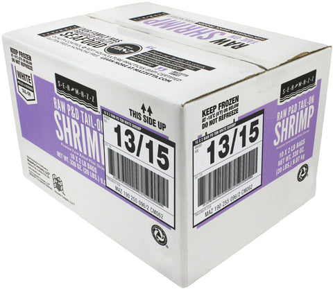 Seamazz 13to 15 Peeled and Deveined Tail On Raw White Shrimp, 2 Pound -- 10 per case.