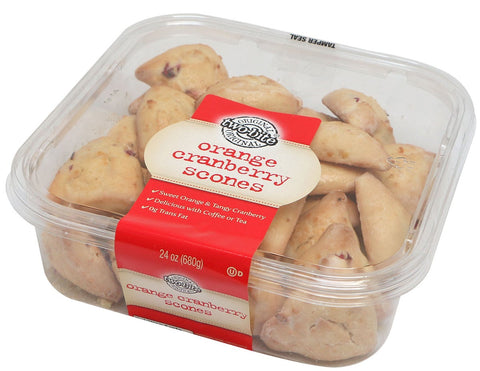 Two Bite Orange Cranberry Scones, 24 Ounce -- 6 per case.