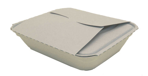 World Centric Compostable Unbleached Plant Fiber Compost A Pak Flap Container, 48 Ounce -- 200 per case.