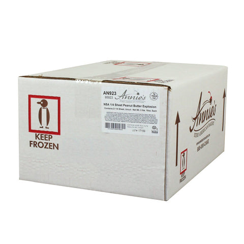 Davids Cookies No Sugar Added Peanut Butter Explosion 1/4 Sheet Cake, 3.63 Pound -- 2 per case.