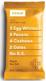 Rxbar Maple Sea Salt Protein Bar, 1.83 Ounce -- 72 per case.