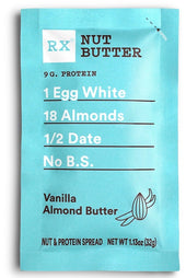 Rx Vanilla Almond Nut Butter, 32 Gram -- 60 per case.