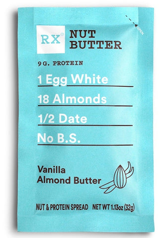 Rx Vanilla Almond Nut Butter, 32 Gram -- 60 per case.