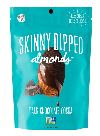 Skinny Dipped Almonds - Cocoa Dark Chocolate, 3.5 Ounce -- 10 per case.