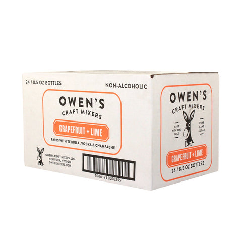 Owens Grapefruit Plus Lime Craft Mixer, 250 Milliliter -- 24 per case.