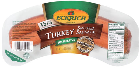 Eckrich Skinless Smoked Turkey Sausage, 13 Ounce -- 12 per case