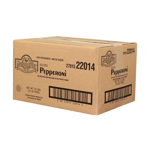 Armour Eckrich 14-16 Sliced Margherita Pepperoni, 5 Pound -- 2 per case.